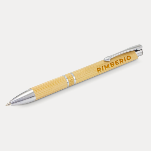 Logo Bamboo Eco Retractable Pen | Engraved Promotional Product NZ