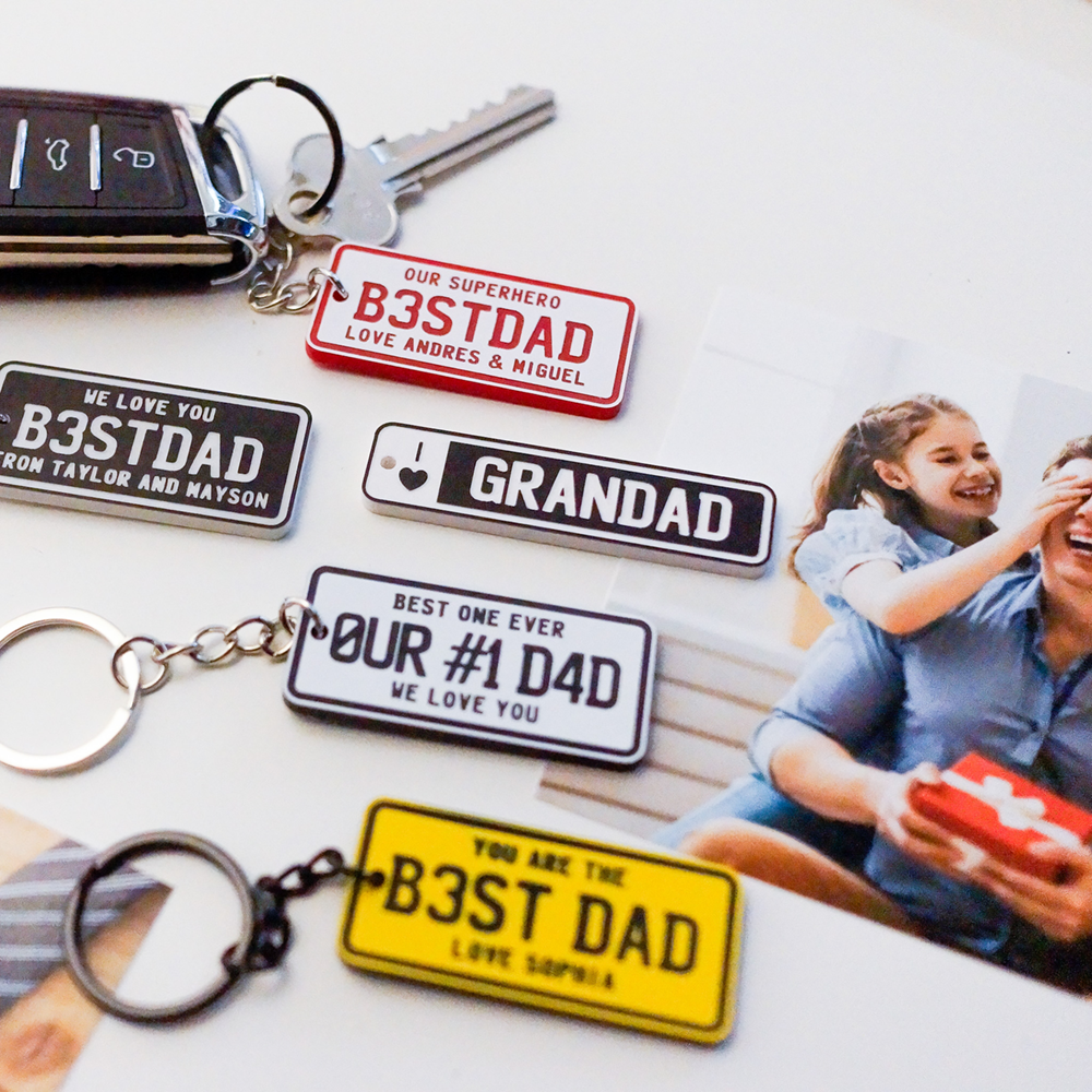 personalised father's day keychains