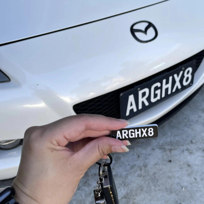 Borderless Standard NZ Number Plate Keychain | Personalised Gifts NZ ...