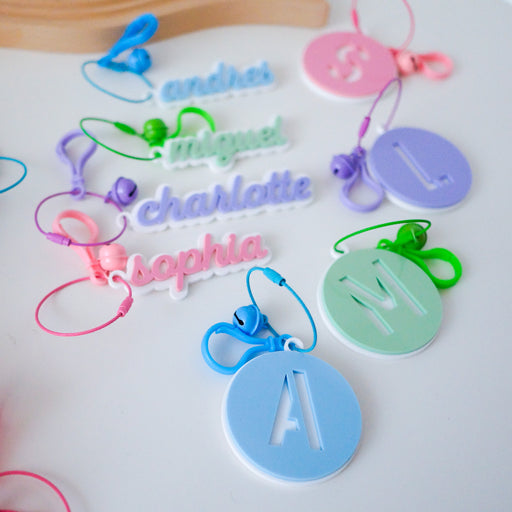 Pastel Pop Initial Bag Tags - collection