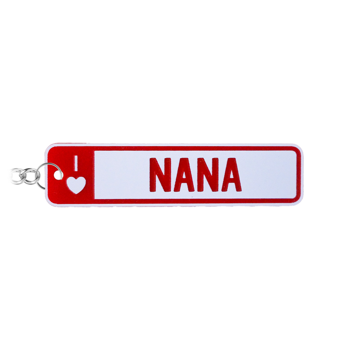 I Love NZ Number Plate Keychain
