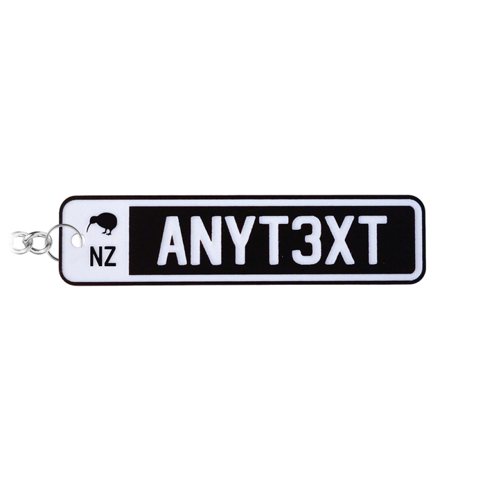 Slim Kiwi NZ Number Plate Keychain