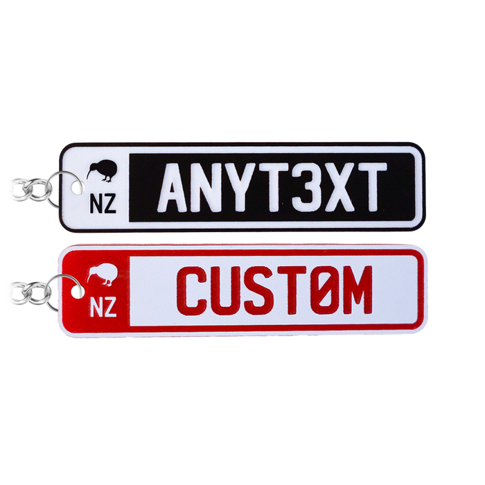 Slim Kiwi NZ Number Plate Keychain