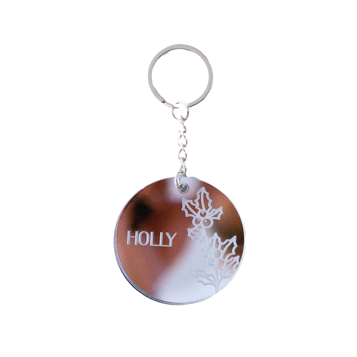 Round Birth Month Flower Keychain | Personalised Gifts NZ — Oh Craft