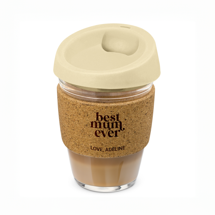 Best Mum Ever Reusable Coffee Cup with Cork Band