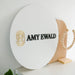 Custom Business Logo Acrylic Signage - Round AU NZ Promo Products - amy ewald