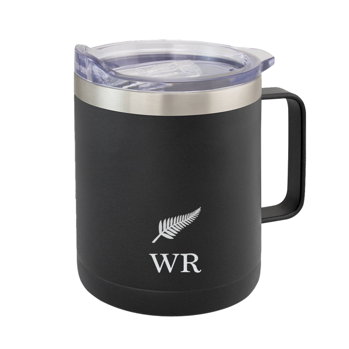 Silver Fern Monogram Insulated Coffee Mug | Personalised Gifts NZ