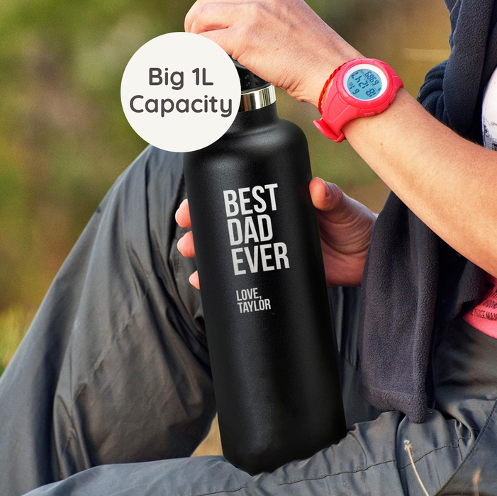 Best Dad Ever Arctic Insulated Drink Bottle | Personalised Gifts NZ AU