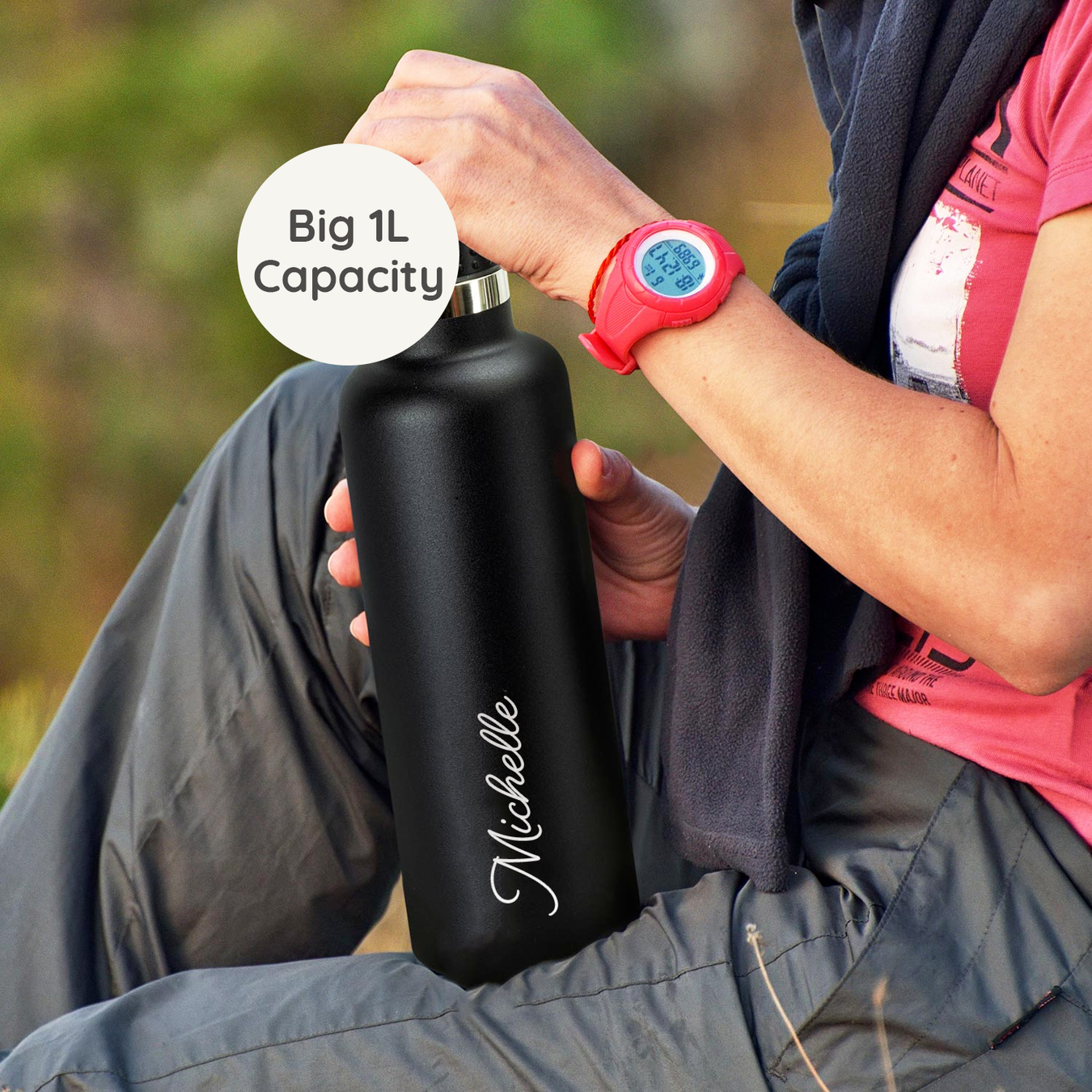 Name Arctic Insulated Drink Bottle | Personalised Gifts NZ AU - in use