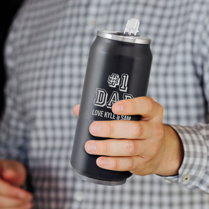 #1 Dad Canister Insulated Drink Bottle