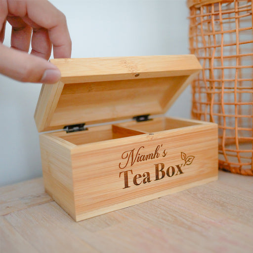 “My Tea Box” Personalised Bamboo Tea Box | Personalised Gifts NZ