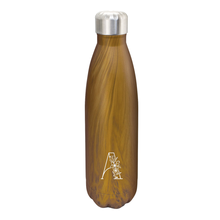Floral Initial Heritage Insulated Drink Bottle | Personalised Gifts NZ AU
