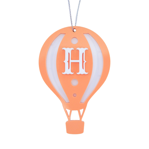 Hot Air Balloon Christmas Bauble | Custom Christmas Décor & Gifts NZ AU - pastel orange