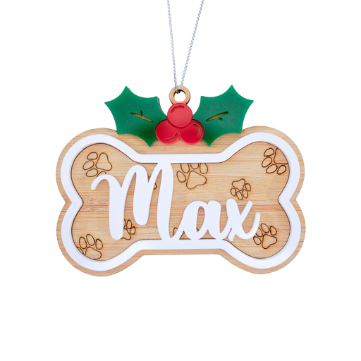 Mistletoe Pet’s Name Ornament | Custom Christmas Décor and Gifts NZ AU