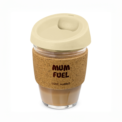 Mum Fuel Reusable Coffee Cup with Cork Band | Personalised Gifts NZ