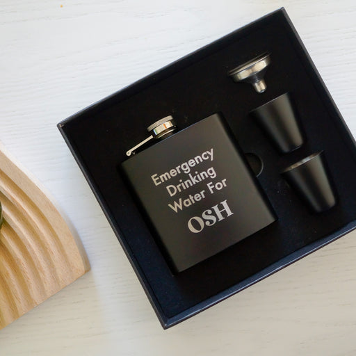 Emergency Drink Hip Flask Gift Set | Personalised Gifts - Oh Craft NZ