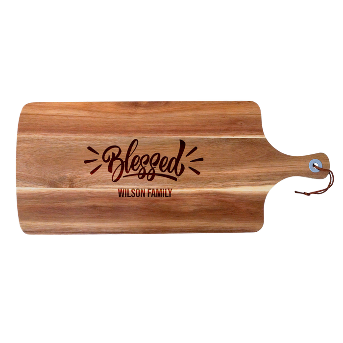 Personalised “Blessed” Acacia Serving Board | Custom Gifts NZ AU