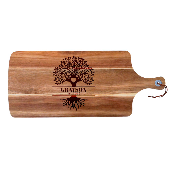 Personalised Family Tree of Life Acacia Serving Board | Custom Gifts NZ AU 