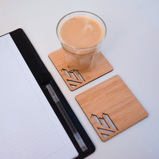 Custom Logo Cut-out Wooden Coasters | Promo Products NZ