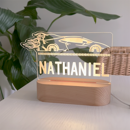 Super Car Kids' Personalised Night Light | Gifts & Home Décors
