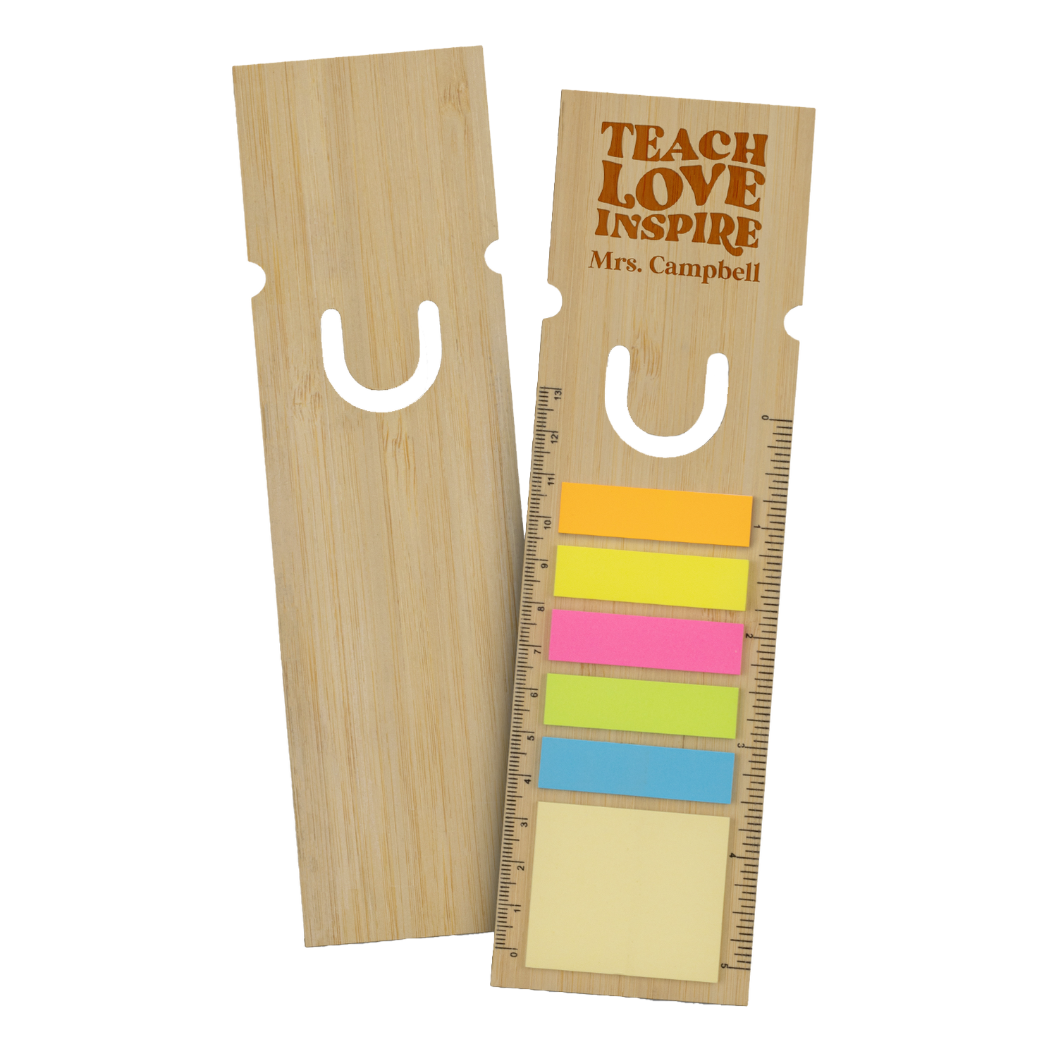 “Teach Love Inspire” Bamboo Ruler Bookmark | Personalised Gifts NZ — Oh ...