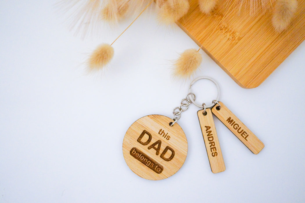 This Daddy Belongs To... Wooden Key Ring