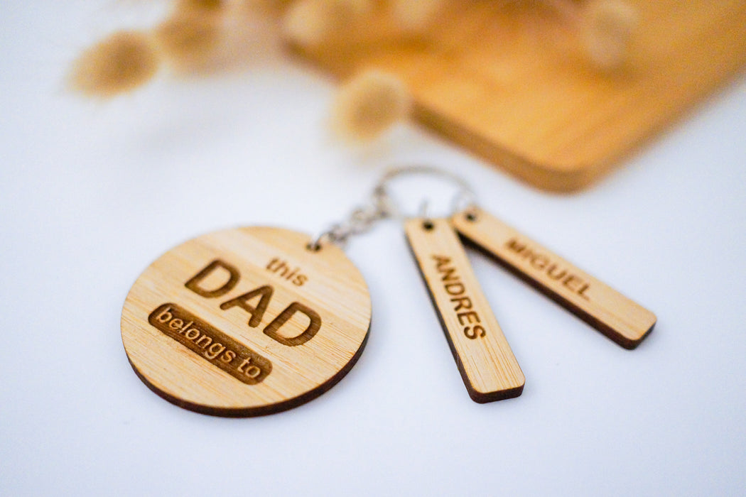 This Daddy Belongs To... Wooden Key Ring