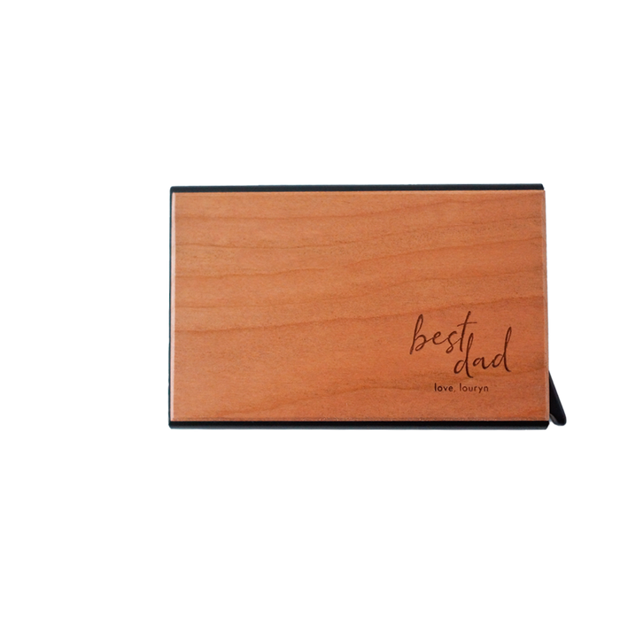 “Best Dad” Wooden Card Holder / Wallet