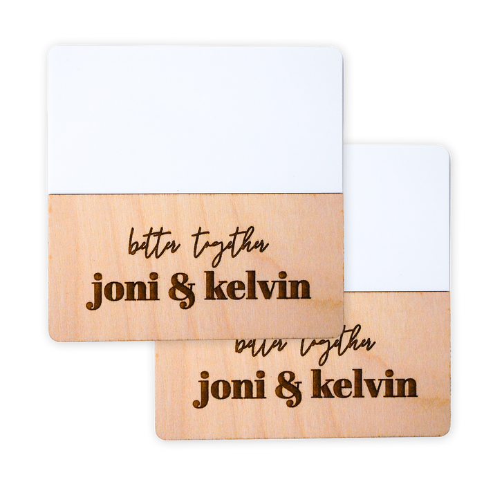 Better Together Two-Tone Wooden Coaster