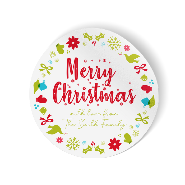 Colorful Christmas Personalised Stickers