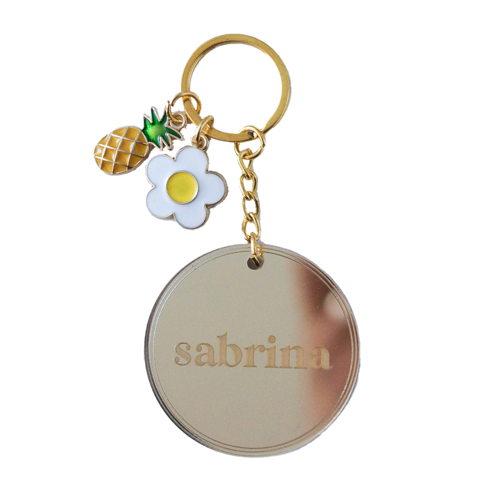 Classic Round Keychain with Charms | Personalised Gifts - Oh Craft! NZ