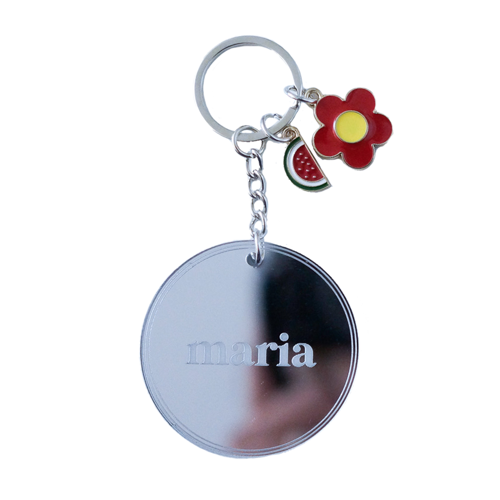 Classic Round Keychain with Charms | Personalised Gifts - Oh Craft! NZ