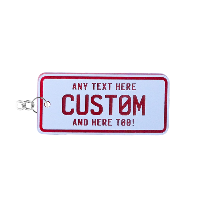 Custom Message NZ Number Plate Keychain