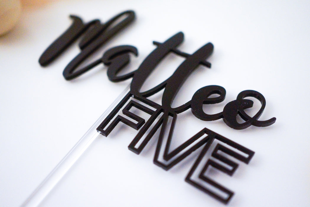 Name and Age (Outline) Acrylic Cake Topper