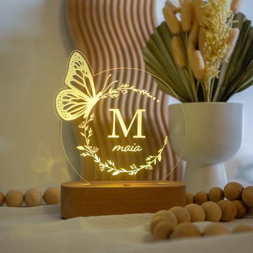Personalised Butterfly Night Light - Oh Craft