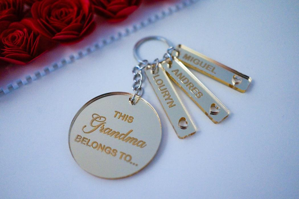 This Grandma Belongs Key Ring Personalised Gifts Oh Craft NZ