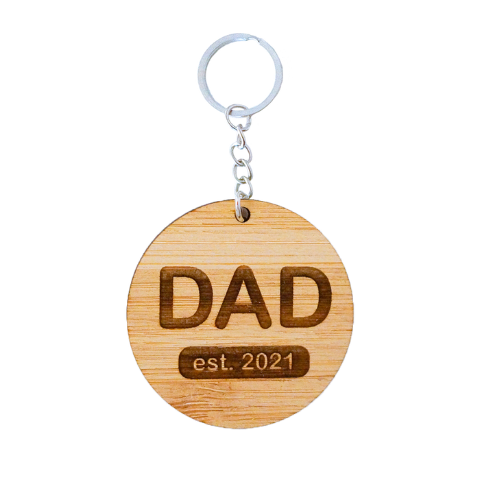 Dad Year Established Keyring