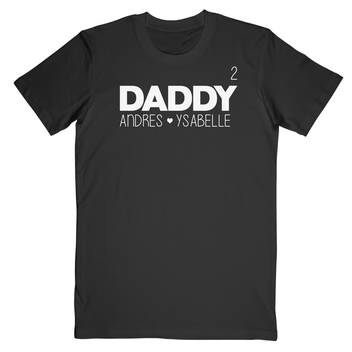 "Daddy" with Kids' Names Personalised T-Shirt