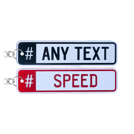 Keychain Hash Tag Personalised Plates NZ - Mini Number Plate Keychains — Oh Craft