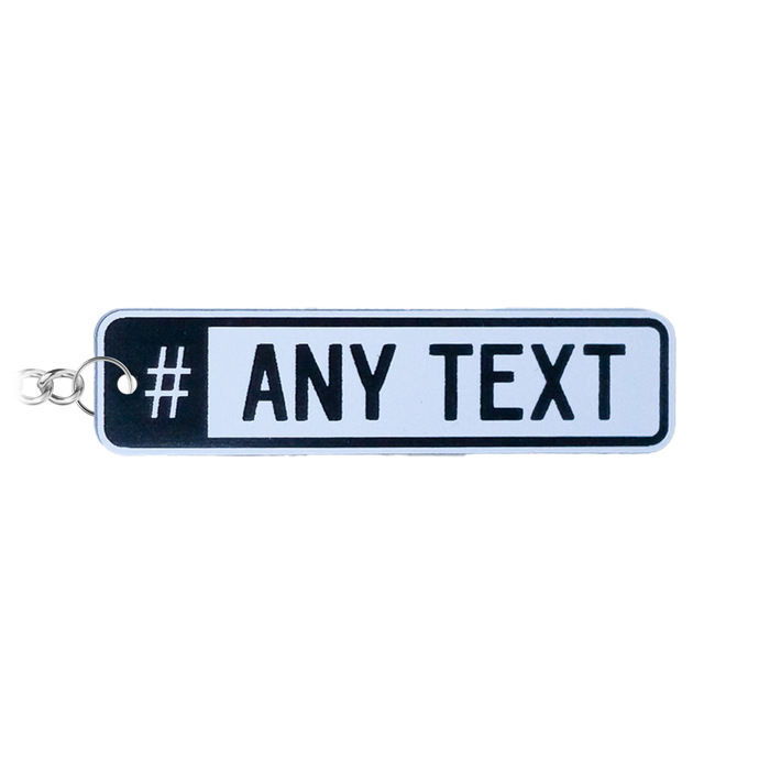Hashtag NZ Number Plate Keychain