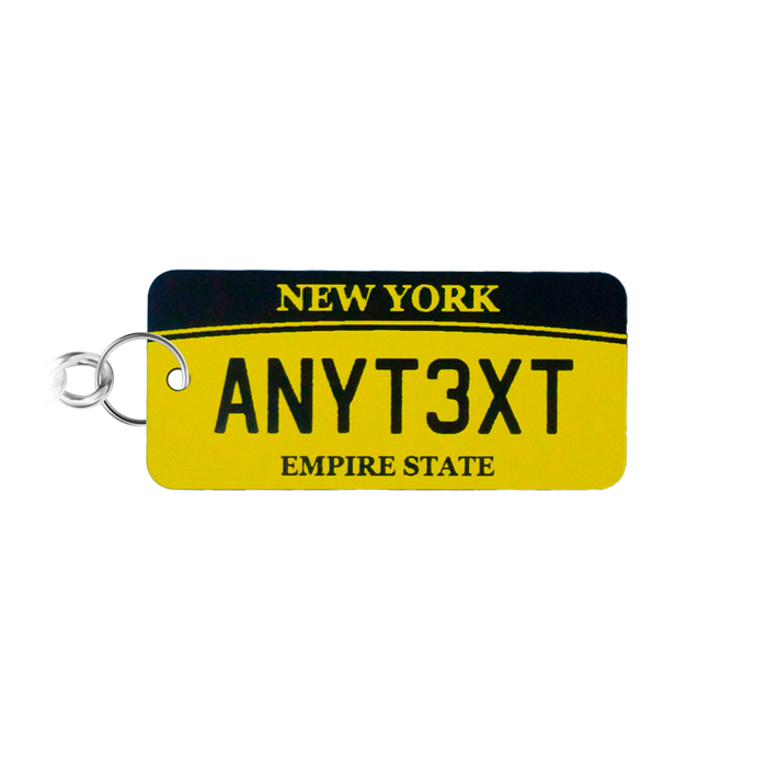 New York State Number Plate Keychain