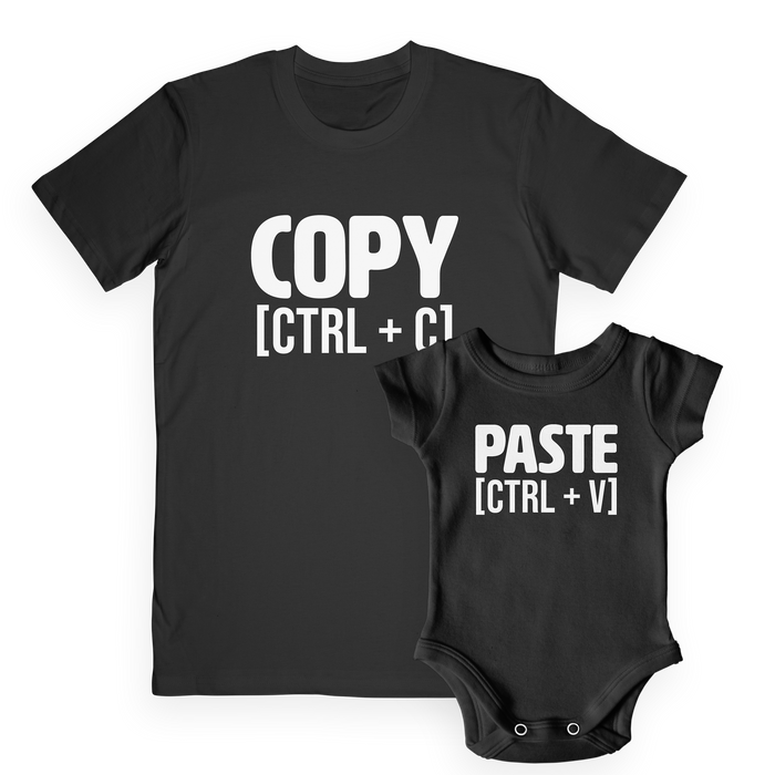 "Copy & Paste" Dad and Bub Matching Tees