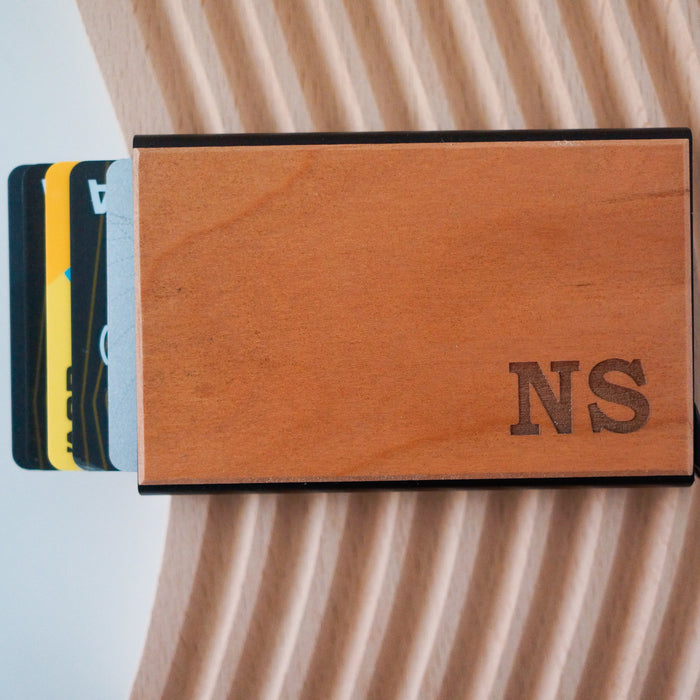 "Initials" Wooden Card Holder / Wallet