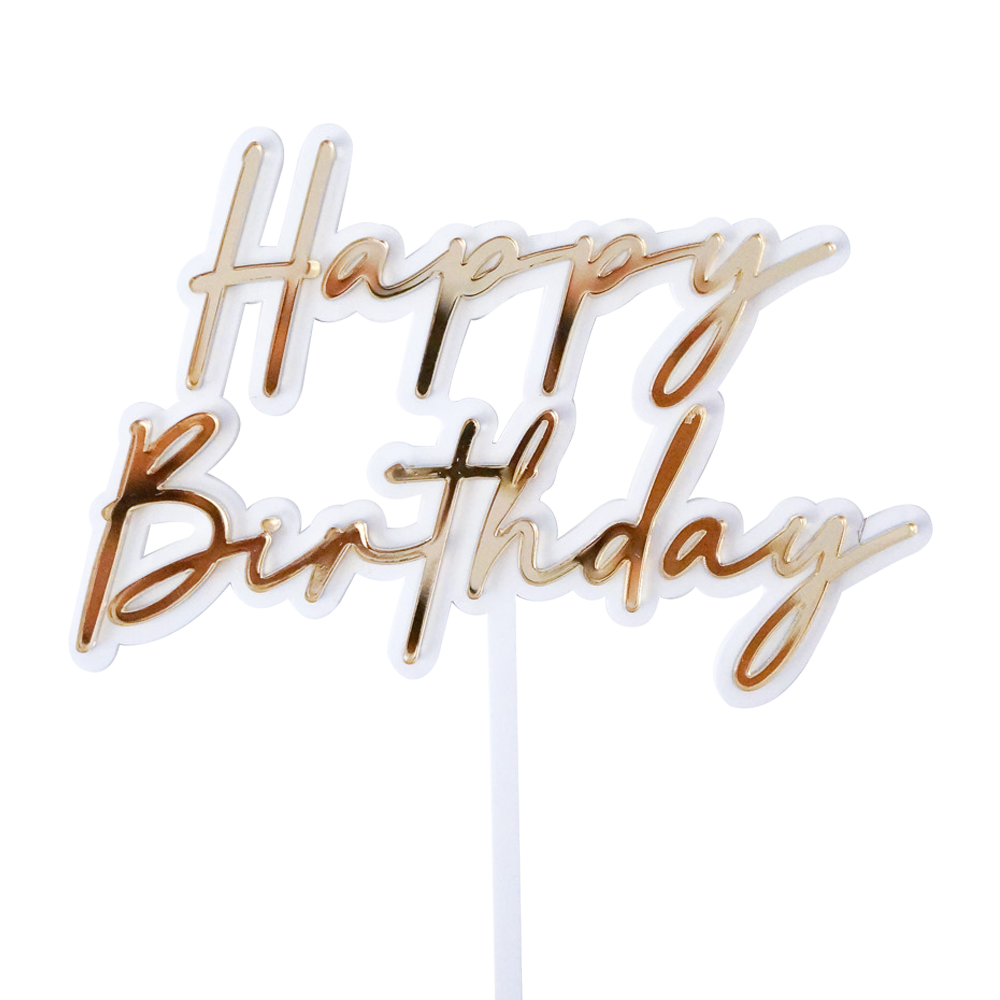 Happy Birthday Cursive Cake