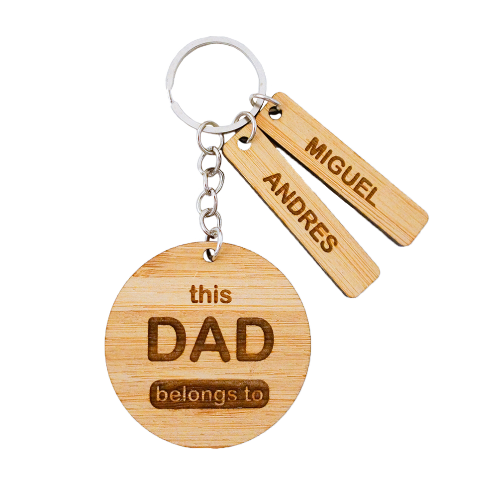 This Daddy Belongs To... Key Ring | Personalised Father's Day Gifts ...