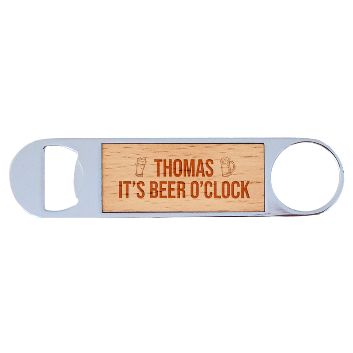  Personalised Beer O’Clock Magnet Bottle Opener | Father's Day Gift NZ AU - silver